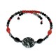 Black, Gray and Red Choker with Jasper Center Piece
