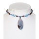 Blue and Brown Choker with Sardonyx Pendant