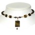 Brown and Cream Choker with Drop Pendant 