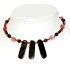 Cherry Quartz and Tiger Eye Fan Choker 