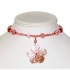 Coral and Pink Choker with Mother-of-Pearl Flower Pendant