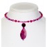 Fuchsia Choker with Sardonyx Pendant