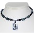 Navy Blue Choker with Drop Pendant