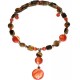 Orange and Tiger Eye Choker with Drop Pendant