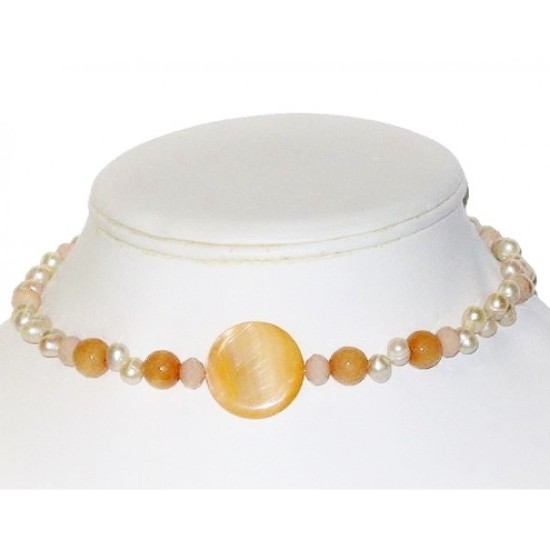 Peach and Ivory Choker