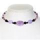Purple Choker with Semi-Precious Stones and Mother-of-Pearl
