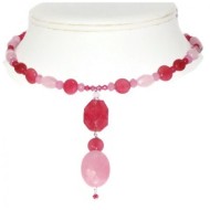 Pink and Raspberry Choker