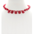 Red Jade and Quartz Teardrop Choker