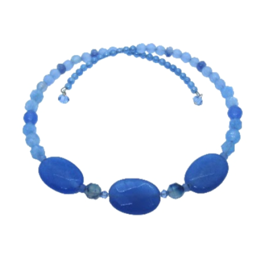 Blue Statement Choker