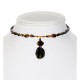 Tiger Eye Choker with Faceted Drop Pendant