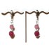 Pink Jade and Crystal Clip Pierced-Look On Earrings