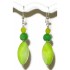 Apple green, Lime and Chartreuse Drop Earrings