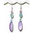 Purple and Aqua Dangle Earrings