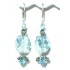 Aqua Quartz Faceted Barrel Bridesmaid Earrings