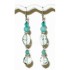 Aqua Quartz and Teal Earrings