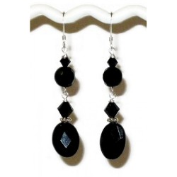 Black Onyx Dangle Earrings