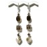 Brown and Golden Shadow Crystal Heart Earrings