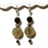 Brown Jade and Agate Earrings 