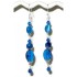 Capri Blue and Sapphire Dangle Earrings