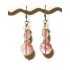 Cherry Quartz and Champagne Earrings