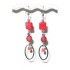 Coral Sterling Silver Dangle Earrings