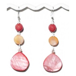 Coral and Peach Earrings