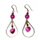 Fuchsia and Gold-Filled Earrings