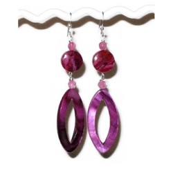 Fuchsia Marquise Dangle Earrings