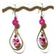 Fuchsia and Gold-Filled Earrings