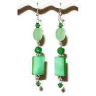 Green Dangle Earrings