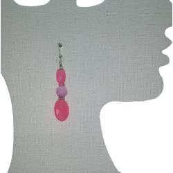 Hot Pink and Light Pink Earrings