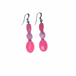 Hot Pink and Light Pink Earrings