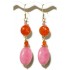 Orange and Rose Pink Earring