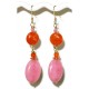 Orange and Rose Pink Earring