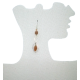 Delicate Peach Dangle Sterling Silver Earrings