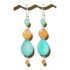 Peach, Seafoam and Mint Green Earrings