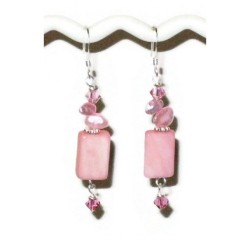 Pink Beaded Earrings