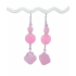 Pink Jade and Crystal Earrings