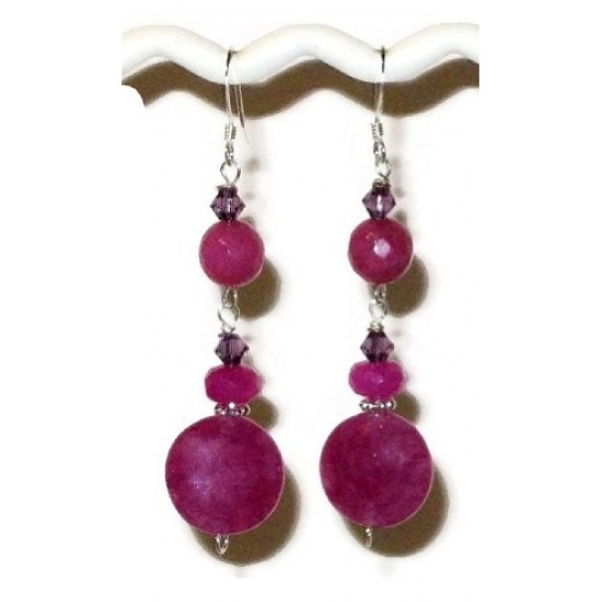 Purple, Fuchsia and Pink Earrings