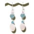 Rose Quartz and Baby Blue Jade Earrings