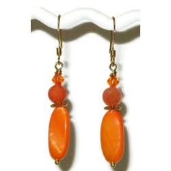 Orange Drop Earrings