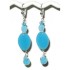 Sky Blue  and Turquoise Dangle Earrings