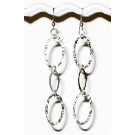 Sterling Silver Long Dangle Earrings