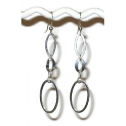 Sterling Silver Earrings with Assorted Shaped Components