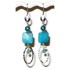 Sterling Silver Cyan Turquoise Blue Earrings