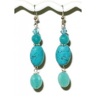 Turquoise and Seafoam Earrings