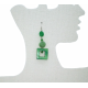 Faceted Green Jade and Mother-of-Pearl Earrings