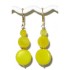 Yellow Agate and Jade Drop Earrings