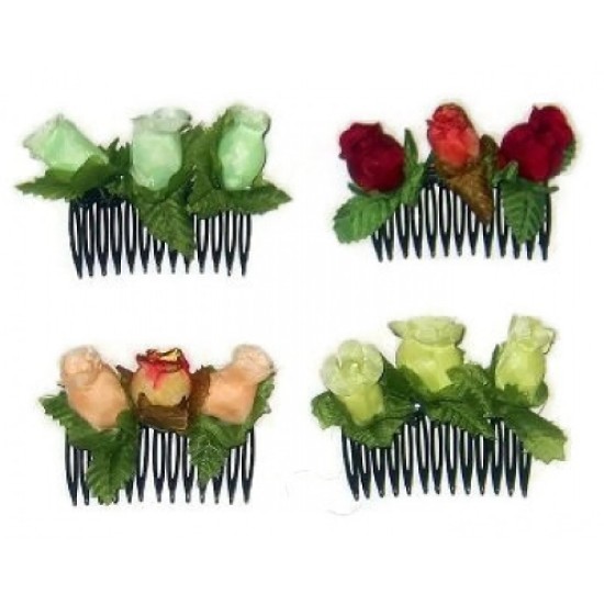 4-Piece Assortment of Flower Combs