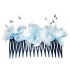  Powder Blue Flower Comb